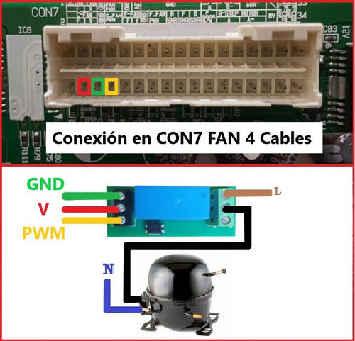 Pack 3 módulos de conversión para compresor 110 Vac de refri LG