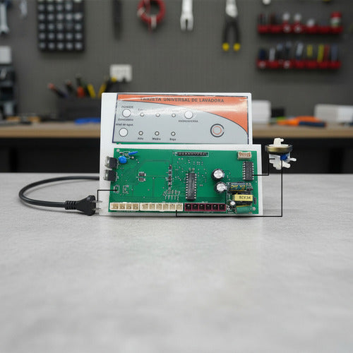 Tarjeta universal para lavadora Mabe tipo Kraken instalada