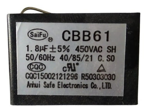 Capacitor Para Minisplit  1.8  Uf