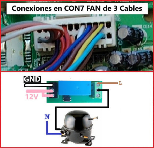 Pack 3 módulos de conversión para compresor 110 Vac de refrigerador LG