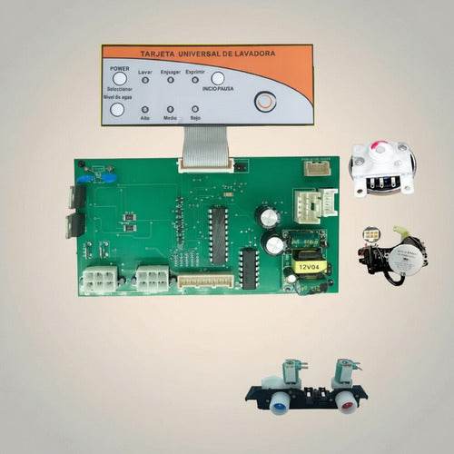 Tarjeta universal para lavadora Whirlpool tipo Batman controla ciclos de lavado y nivel de llenado