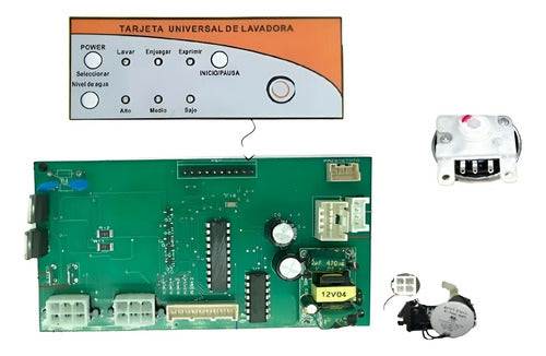 Tarjeta Universal para Lavadora Whirlpool tipo Batman control ciclo lavado y exprimido