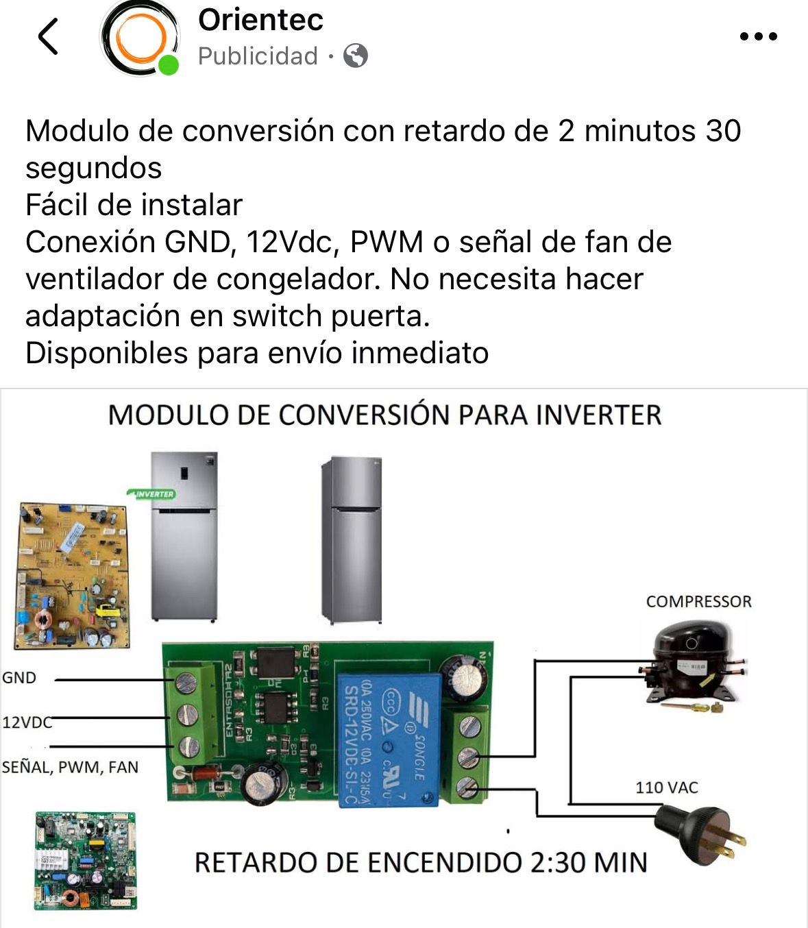 Módulo de conversión con retardo