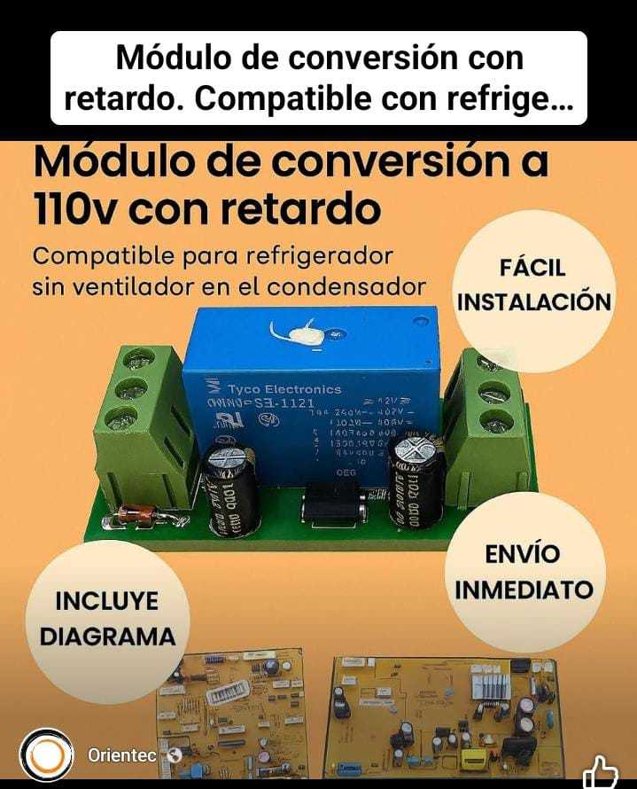 Modulo de Conversión a 110V con Retardo de Arranque para Refrigerador ...